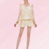 Goddess Glow Off-Shoulder Mini Dress