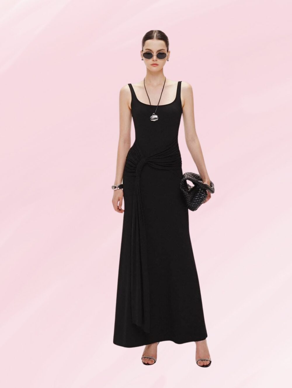 Noir Sculpt Maxi Dress