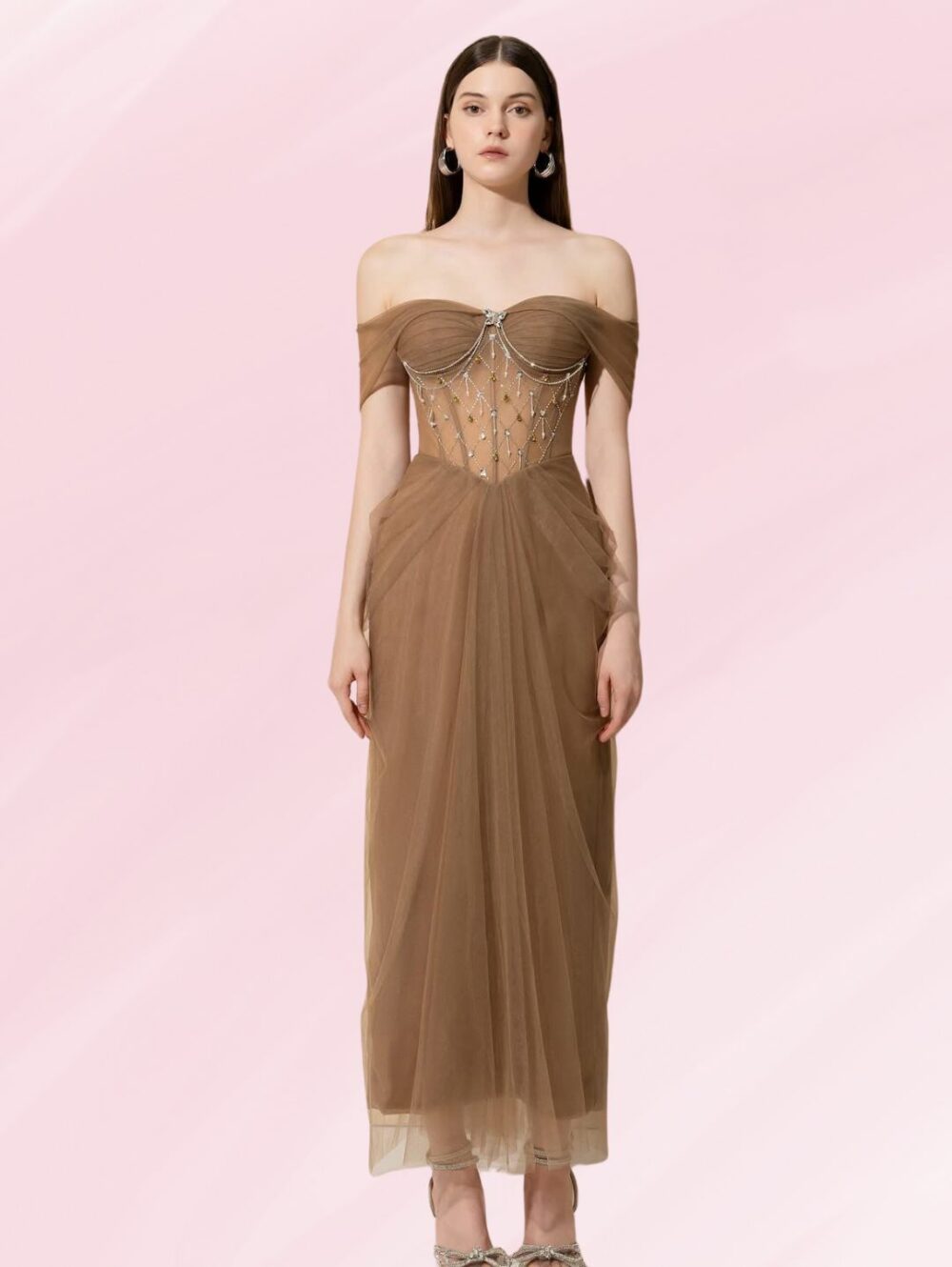 Bronze Siren Corset Gown