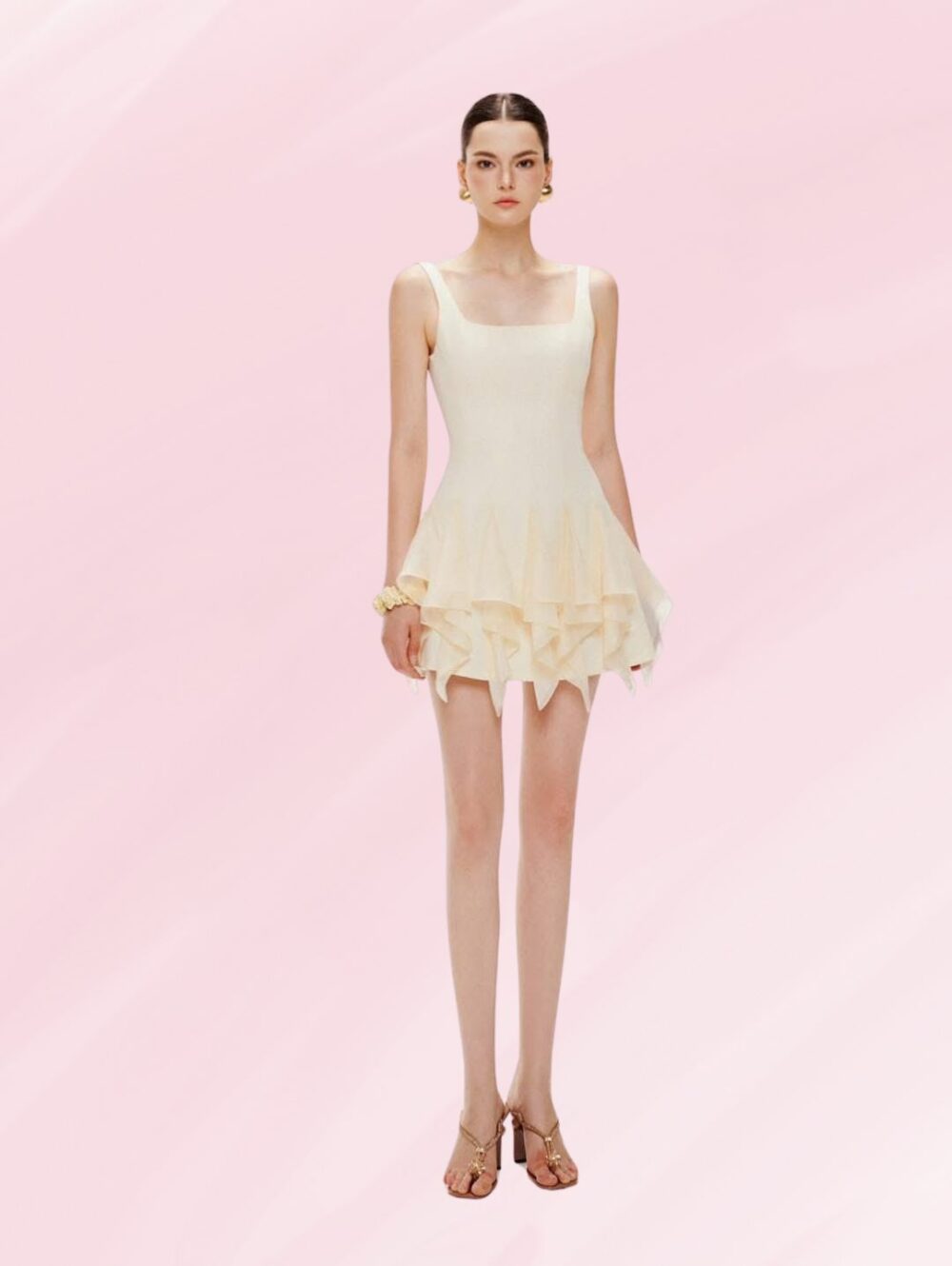 Ivory Bloom Mini Dress