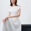 White Off-Shoulder Top & Maxi Skirt – Chic Summer Outfit SK321